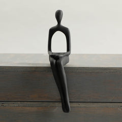 Brie 7 Lady Set Sculpture Black