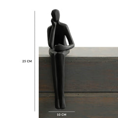 Brie 7 Lady Set Sculpture Black