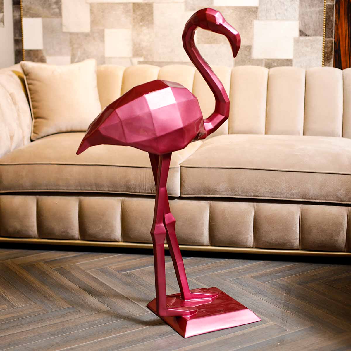 Olly Flamingo Sculpture Pink