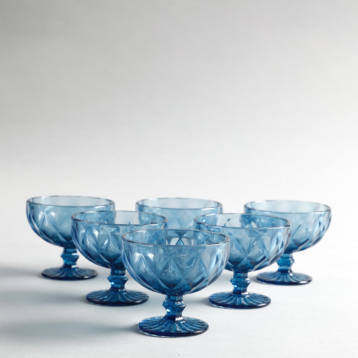Giva Dark Blue Ice Cream Bowl Set Of 6