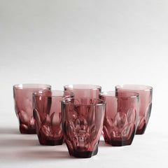 Layla Purple  Drinking Glass  Set Of 6