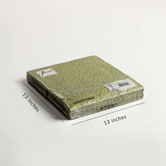 Napkin Green Leaf Set of 15