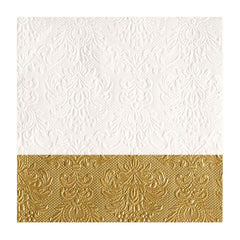 Cocktail Napkins Dip gold Set of 15