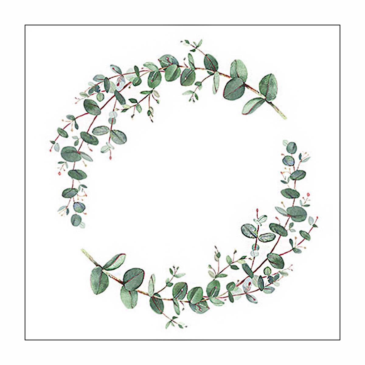 Cocktail Napkins Eucalyptus branch Set of 20