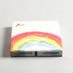 Napkin Rainbow white Set of 20