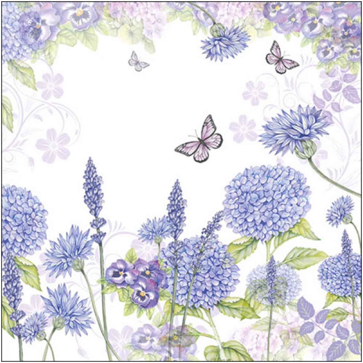 Napkin Purple wildflowers Set of 20