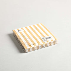 Napkin Stripes gold Set of 15