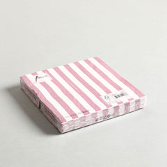Napkin Stripes Pale Rose