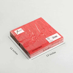 Napkin Moiree red Set of 20