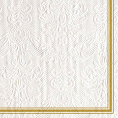 Napkin Lea White / Gold Set of 15