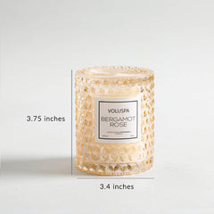 Bergamot Rose Cloche Candle