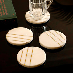 Brie Marble Coaster Set Of 4