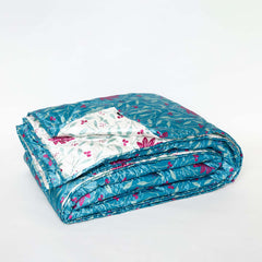 Vrinda Quilt With Cushion Covers Set