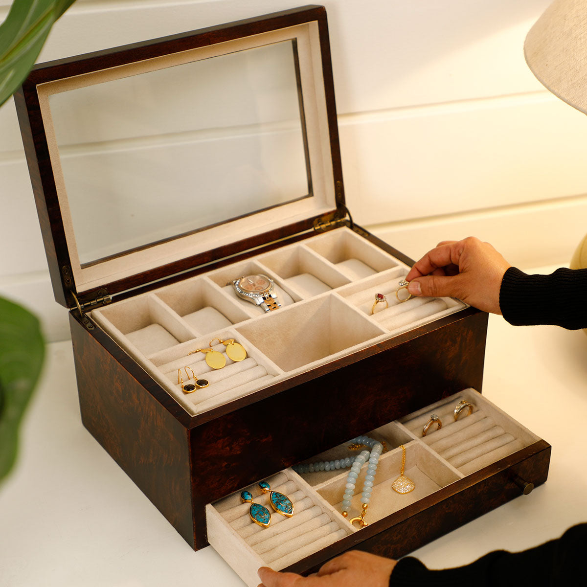 Sahaj Brown Jewellery Box