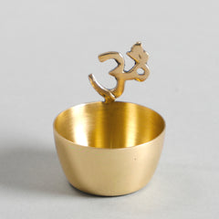 Om Pooja Thali Set in Gold