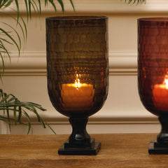 Kairi Honeycomb Cut Candle Holder Small
