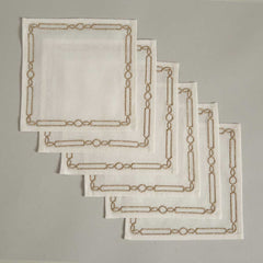 Cosimo Embroidery Cocktail Napkin Set Of 6