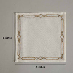 Cosimo Embroidery Cocktail Napkin Set Of 6
