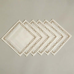 Cosimo Embroidery Cocktail Napkin Set Of 6