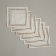 Oswin Embroidery Cocktail Napkin Set Of 6
