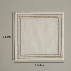 Oswin Embroidery Cocktail Napkin Set Of 6
