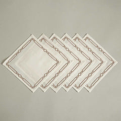 Ennis Embroidery Cocktail Napkin Set Of 6