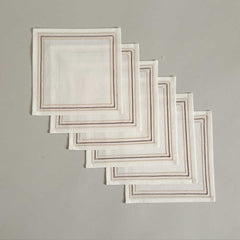 Benno Embroidery Cocktail Napkin Set Of 6