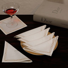 Ernie Embroidery Cocktail Napkin Set Of 6