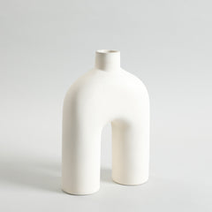 Minimalistic Stoneware Vase White