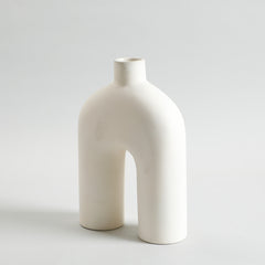 Minimalistic Stoneware Vase White