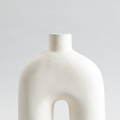 Minimalistic Stoneware Vase White