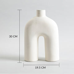 Minimalistic Stoneware Vase White