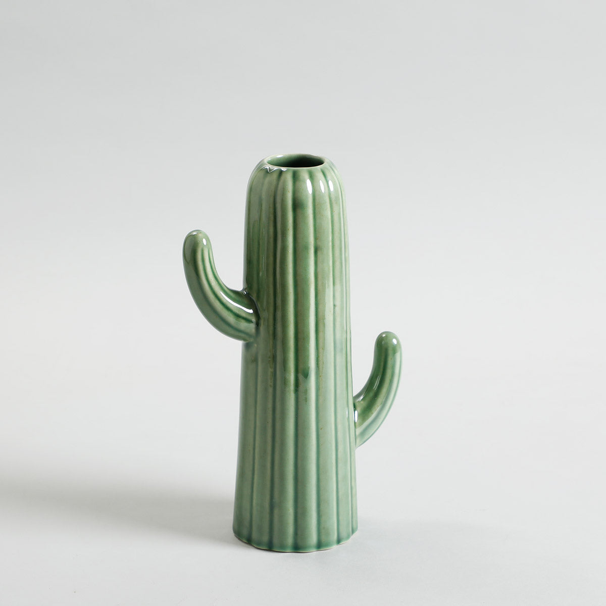 Cactus Flower Vase Green