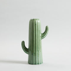 Cactus Flower Vase Green