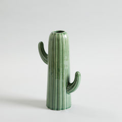 Cactus Flower Vase Green