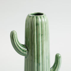 Cactus Flower Vase Green