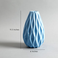 Ocean Wave Small Vase- Pastel Blue