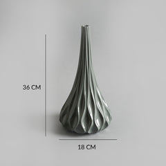 Ocean Wave Big Vase- Grey