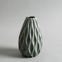 Ocean Wave Small Vase- Grey