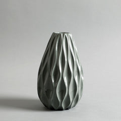 Ocean Wave Small Vase- Grey