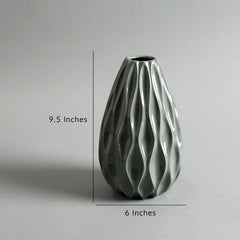 Ocean Wave Small Vase- Grey