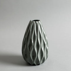 Ocean Wave Small Vase- Grey