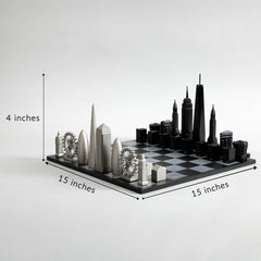 London Vs New York Edition Skyline Chess Set