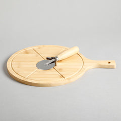 Zimri Bamboo Pizza Board With Knife