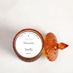Alyona Amber Scented Candle Jar With Lid