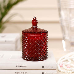 Alyona Red Scented Candle Jar With Lid