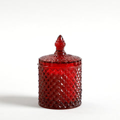 Alyona Red Scented Candle Jar With Lid