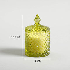 Alyona Green Scented Candle Jar With Lid