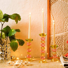 Torrian Crystal Candle Holder Large