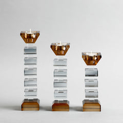 Alvaro Crystal Candle Holder Medium